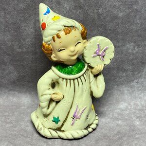 Vintage Josef Originals Wizard Figurine - Zodiac Pisces Astrology 6.5" Tall